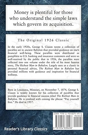 The Richest Man in Babylon - The Original 1926 Classic (Readers Library Classics)